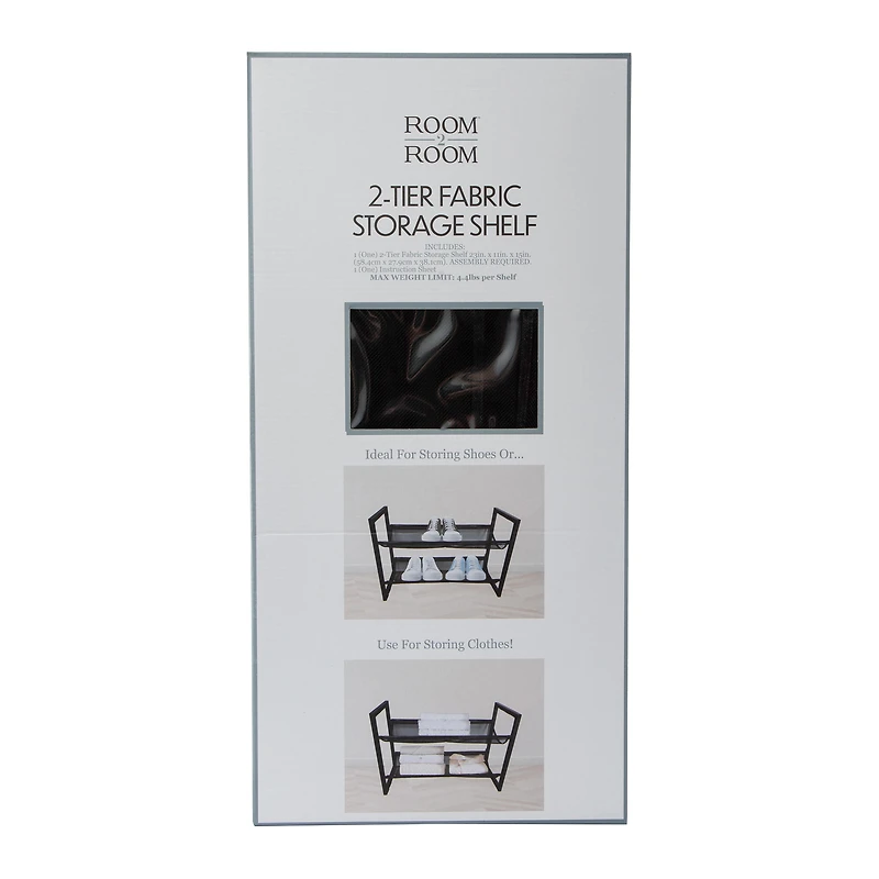 2-Tier Fabric Storage Shelf 23in x 15in