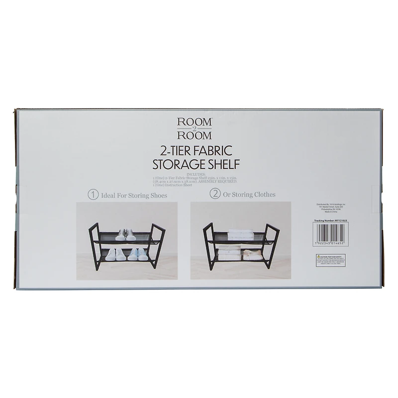 2-Tier Fabric Storage Shelf 23in x 15in