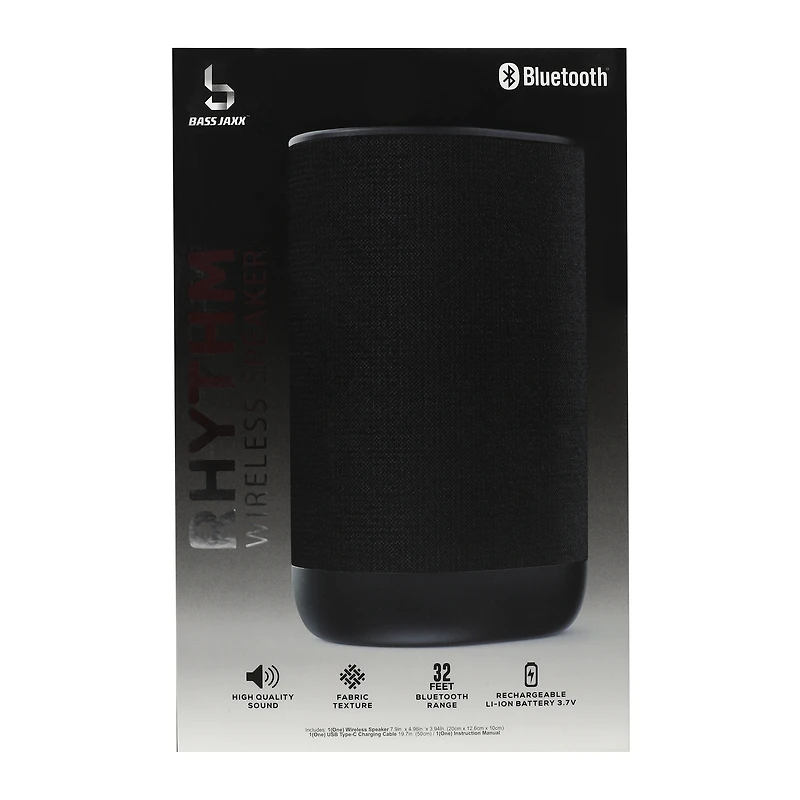 Rhythm Fabric Wireless Speaker 4.96in x 7.9in
