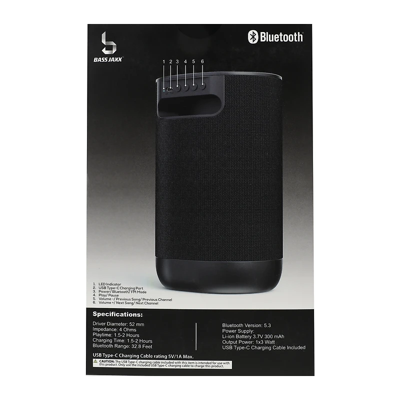 Rhythm Fabric Wireless Speaker 4.96in x 7.9in