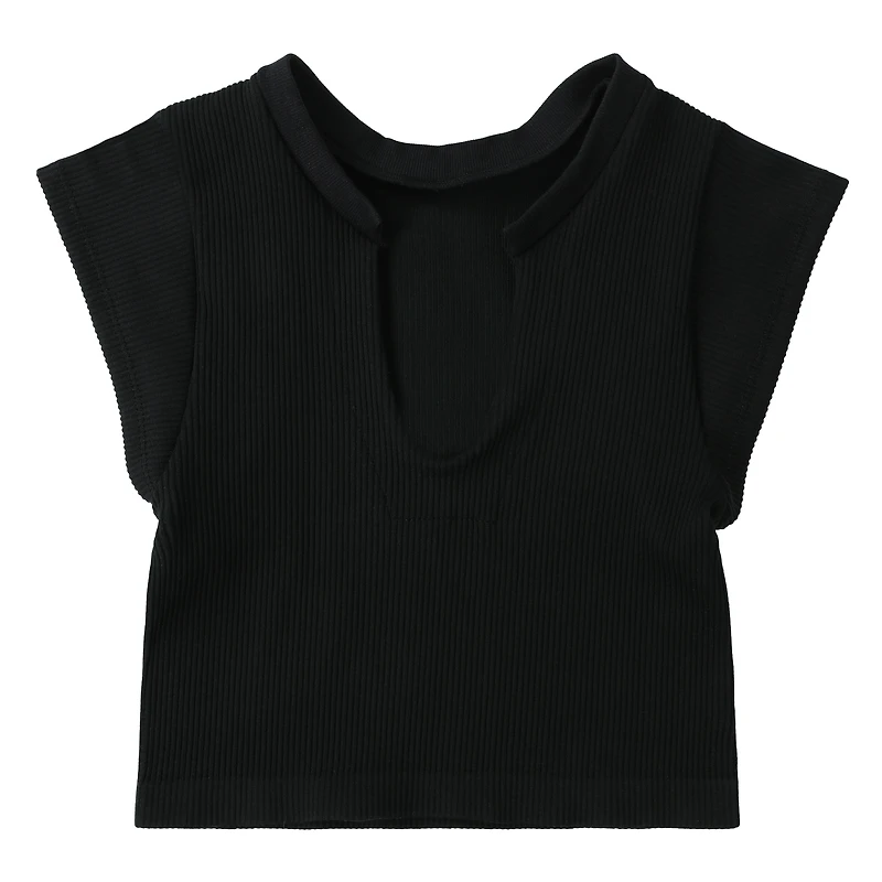 Seamless Ribbed V-Neck Lounge Top