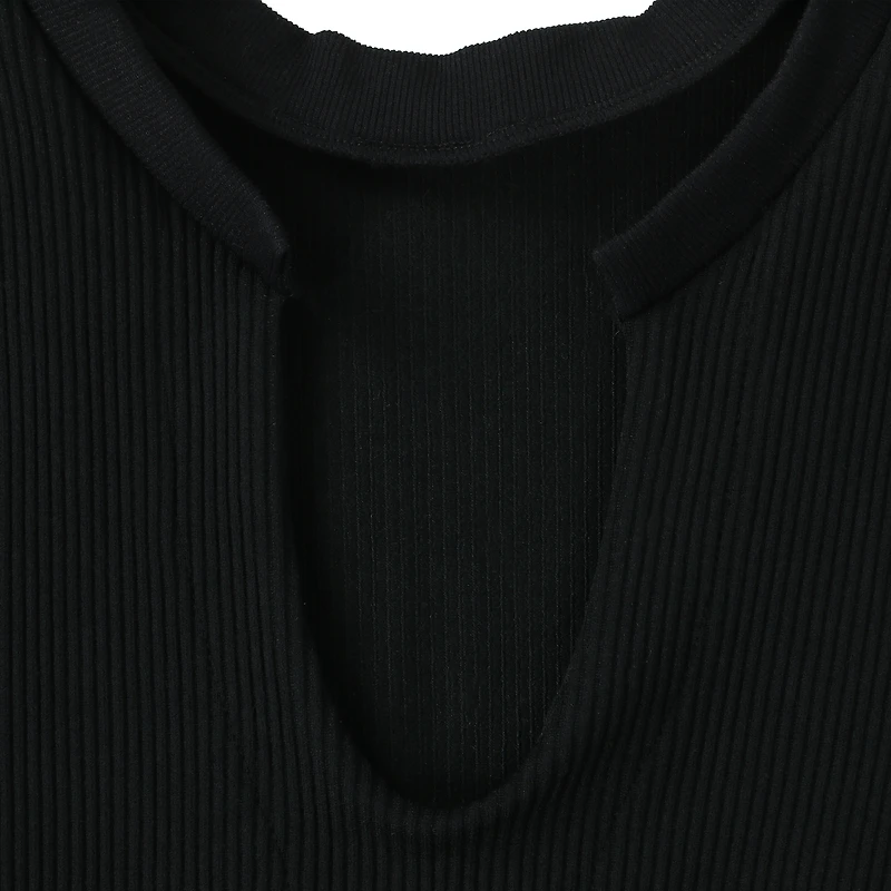 Seamless Ribbed V-Neck Lounge Top