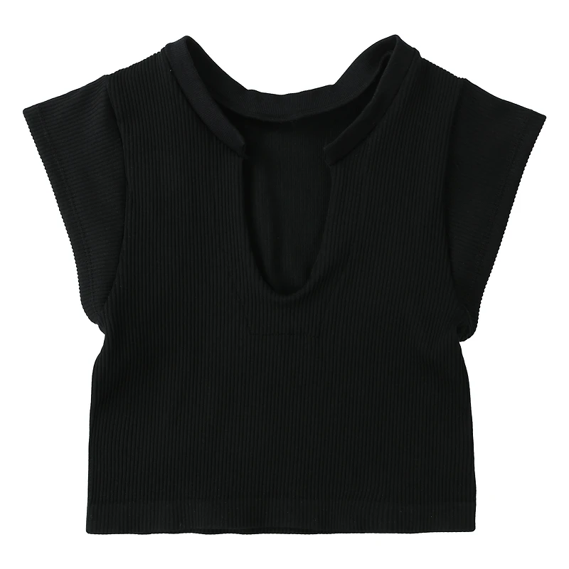 Seamless Ribbed V-Neck Lounge Top