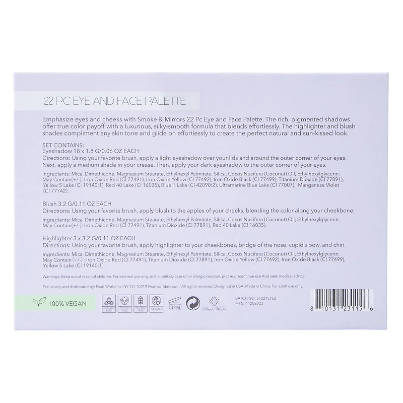 Smoke & Mirrors 'Flawless By Nature' Eye & Face Palette 22-Piece