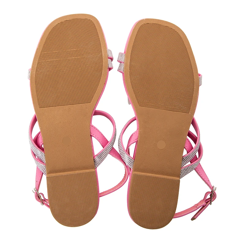 Ladies Strappy Rhinestone Sandals