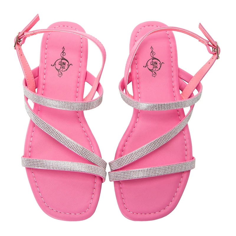 Ladies Strappy Rhinestone Sandals
