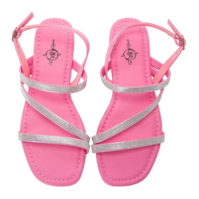 Ladies Strappy Rhinestone Sandals