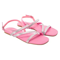 Ladies Strappy Rhinestone Sandals