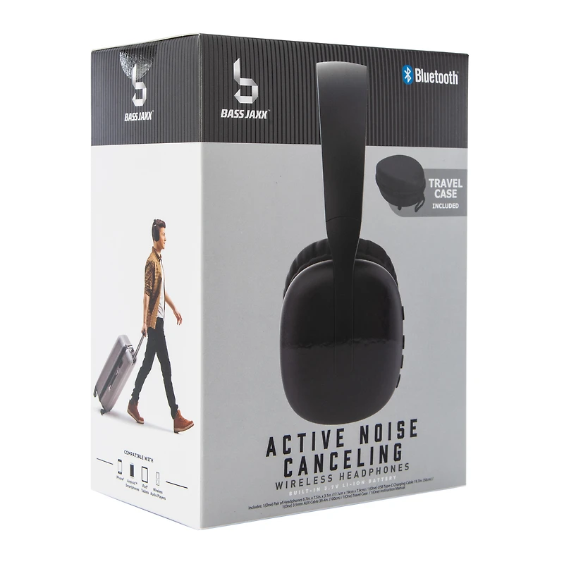 Active Noise Canceling Wireless Headphones With Mic
