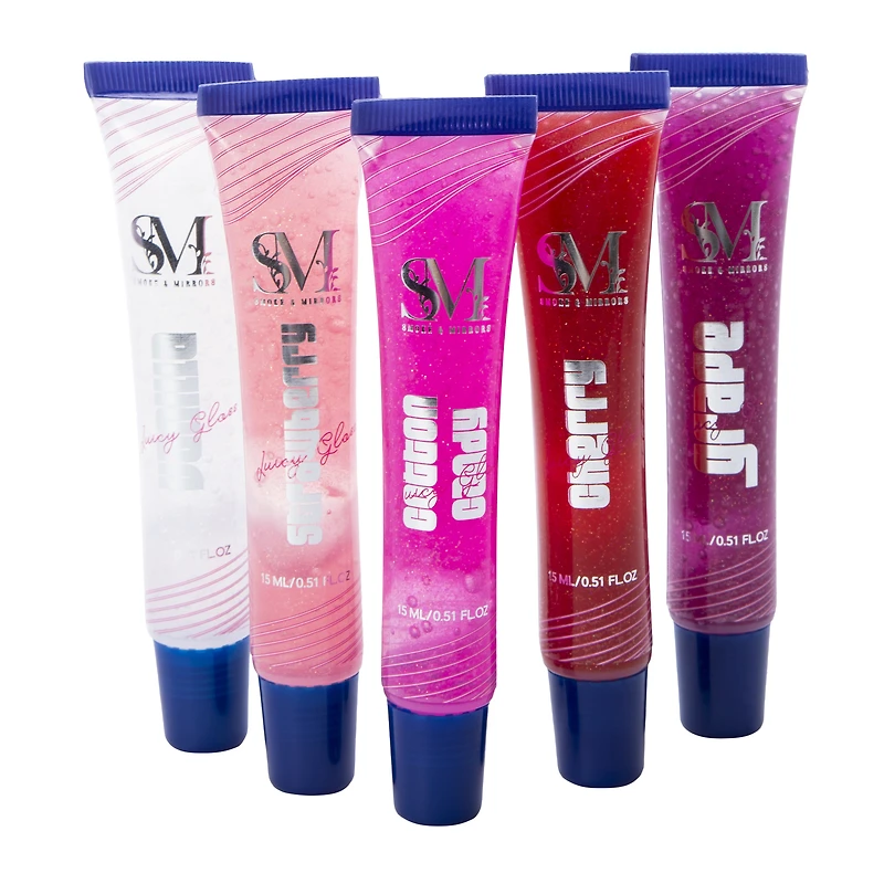 Flavored Glitter Lip Gloss Set 5-Count