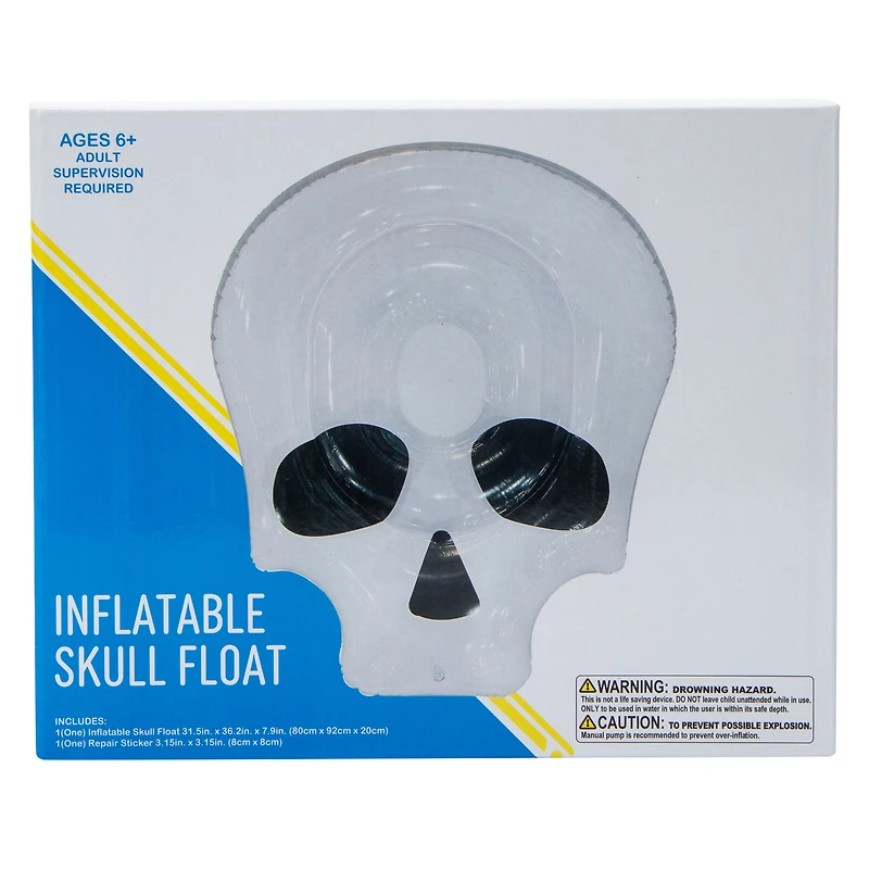 Inflatable Skull Pool Float 31.5in x 36.2in