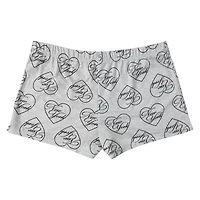 'New York' Heart Ribbed Pajama Shorts