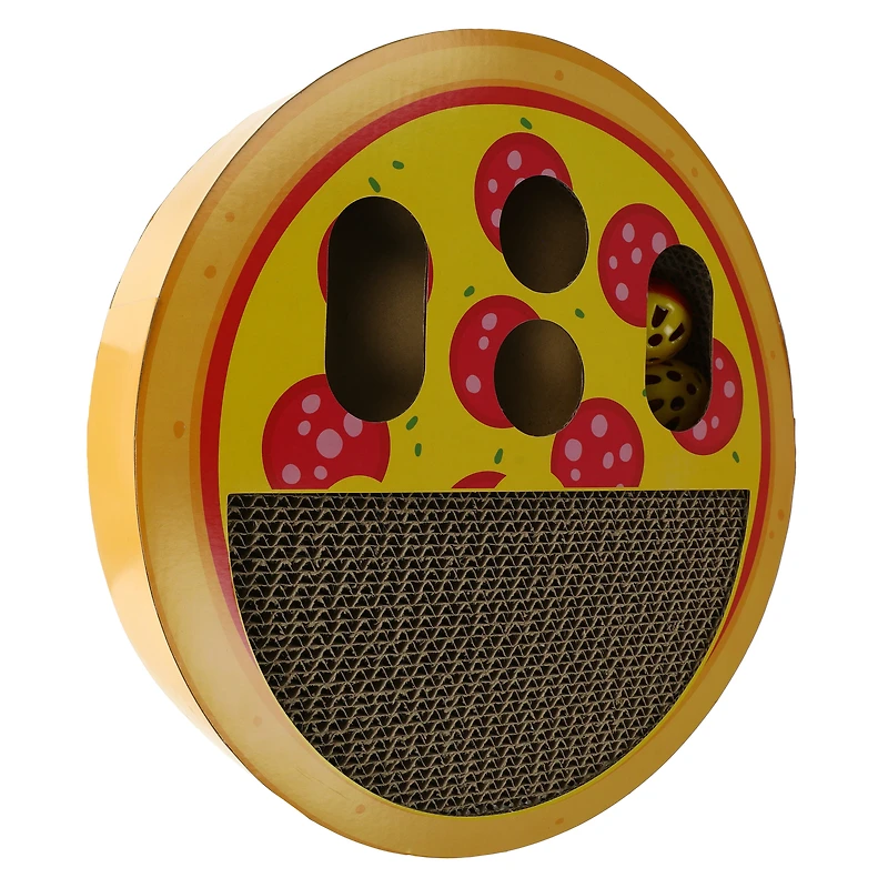 Pizza Cat Scratcher Toy With Balls & Catnip