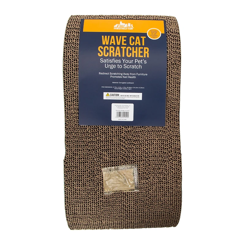 Wave Cat Scratcher With Catnip 17.75in x 9.5in