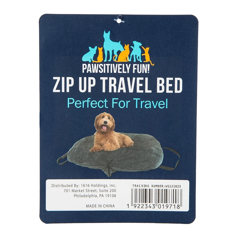 Zip-Up Pet Travel Bed