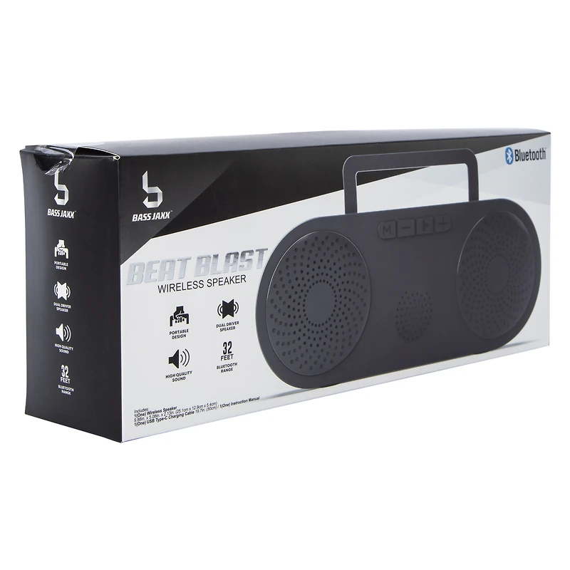 Beat Blast Wireless Speaker 9.88in x 5.08in