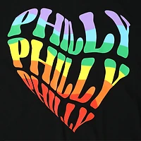 Philly Pride Rainbow Heart Graphic Tee