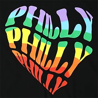 Philly Pride Rainbow Heart Graphic Tee