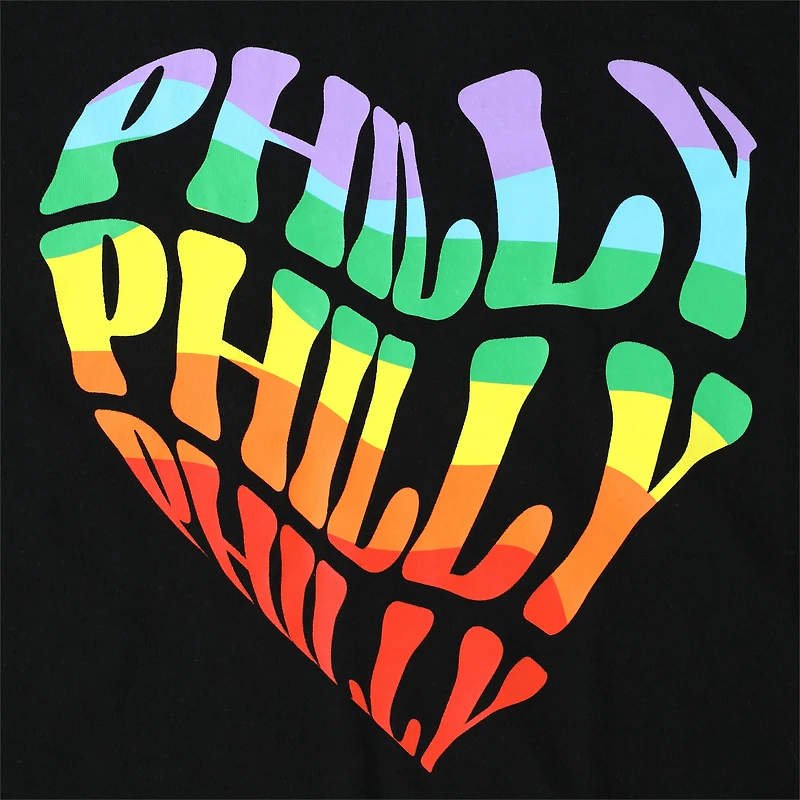 Philly Pride Rainbow Heart Graphic Tee