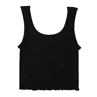 Smocked Seamless Tank Top With Lettuce Edge