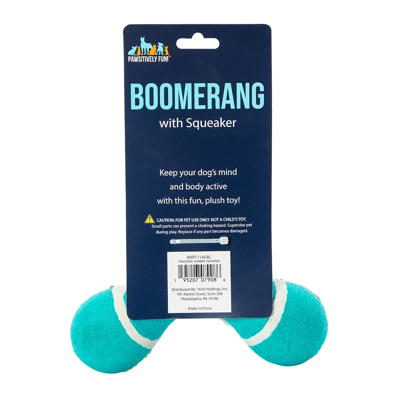 Tri-Flyer Boomerang  Dog Toy With Squeaker 6.7in x 6.3in