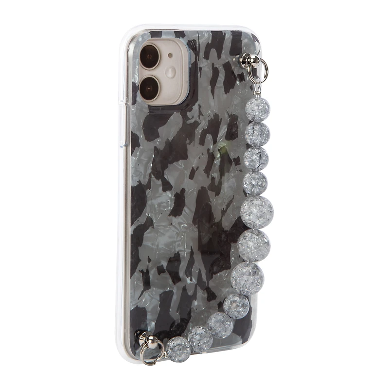 iPhone 11®/Xr® Terrazzo  Phone Case With Beaded Strap