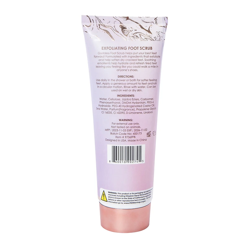 Goddess By Manna Kadar Exfoliating Foot Scrub 8.45oz - Lavender