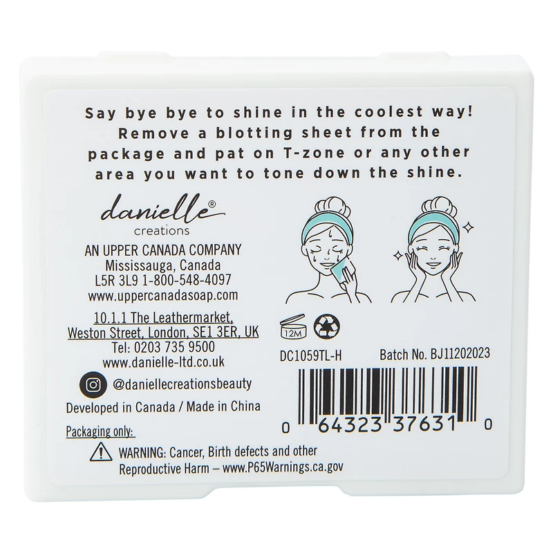 Danielle Creations® Oil Blotting Sheets & Mirror 50-Sheets