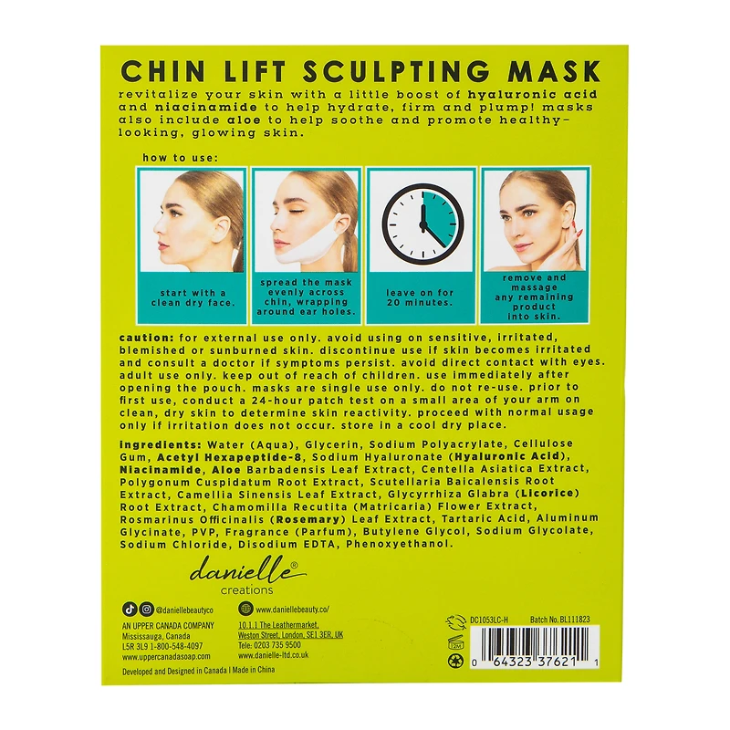 Danielle Creations® Chin Lift Sculpting Sheet Mask 3-Count
