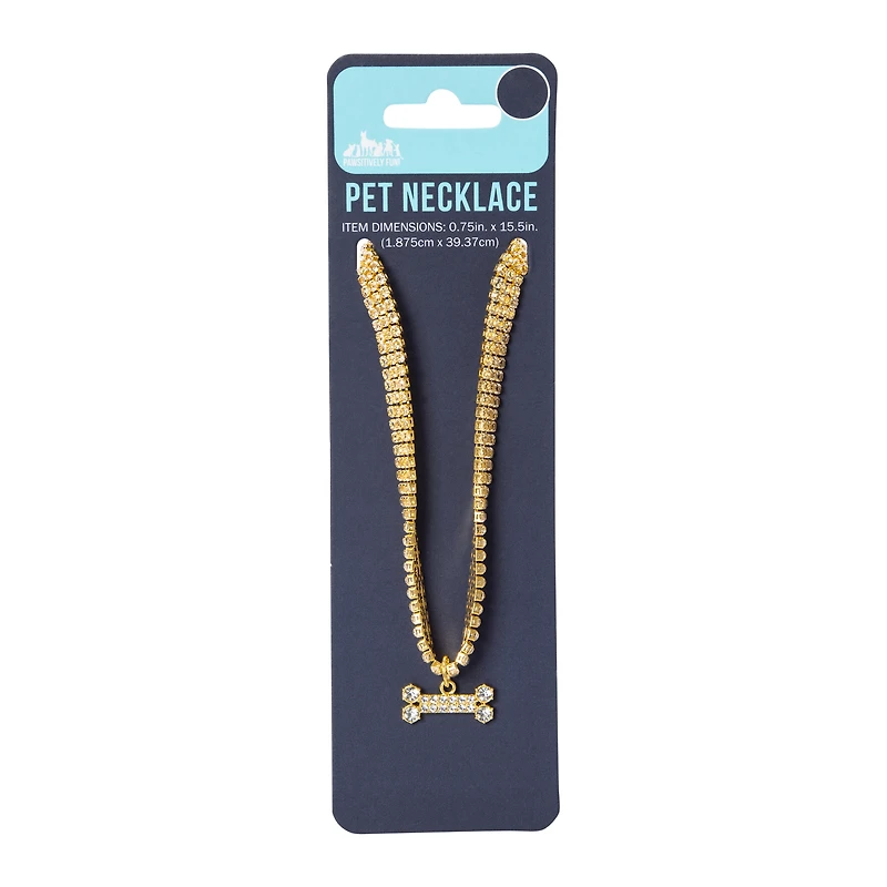 Rhinestone Pet Necklace, Small