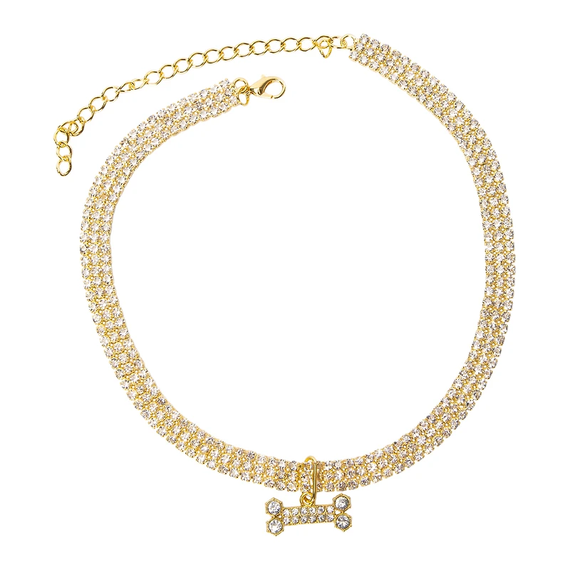 Rhinestone Pet Necklace, Large
