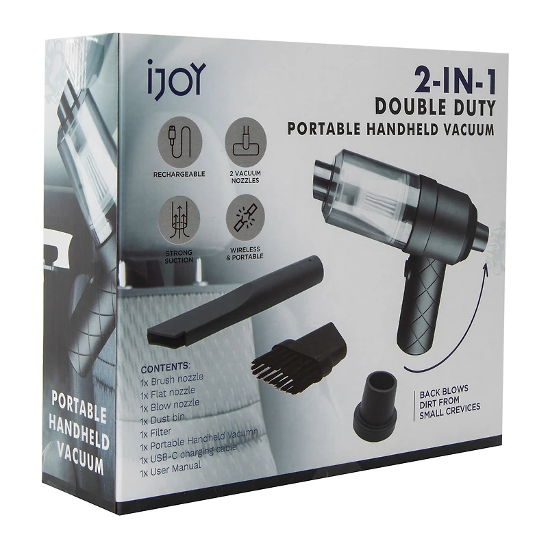 iJoy 2-In-1 Double Duty Portable Handheld Vacuum