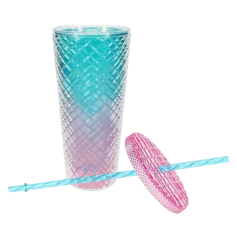 Ombre Faceted Tumbler 24oz