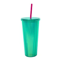 Ribbed Iridescent Tumbler 24oz