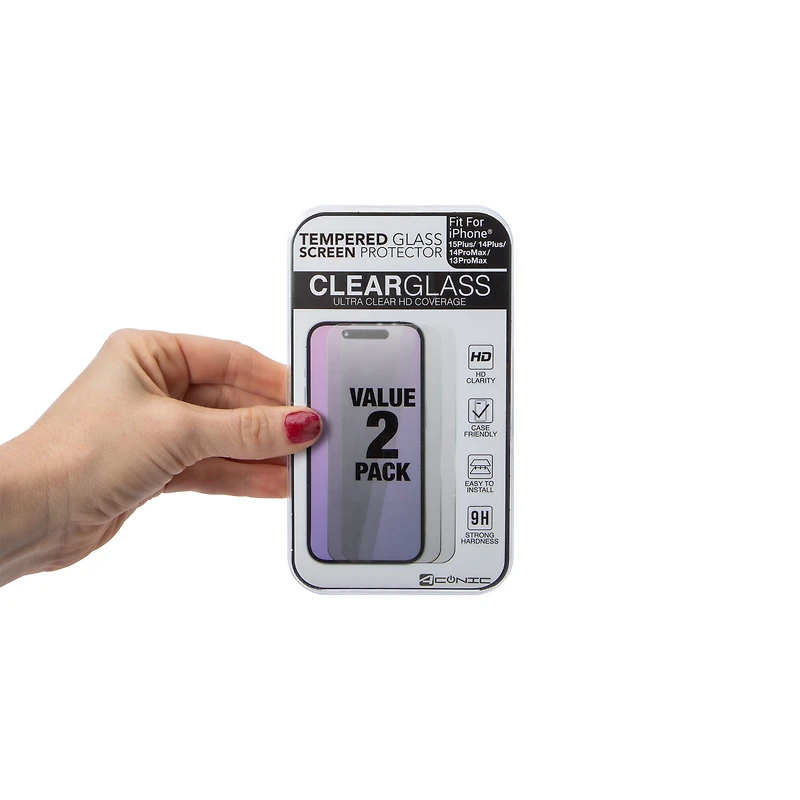 iPhone 15 Plus® HD Clarity Tempered Glass 2-Pack