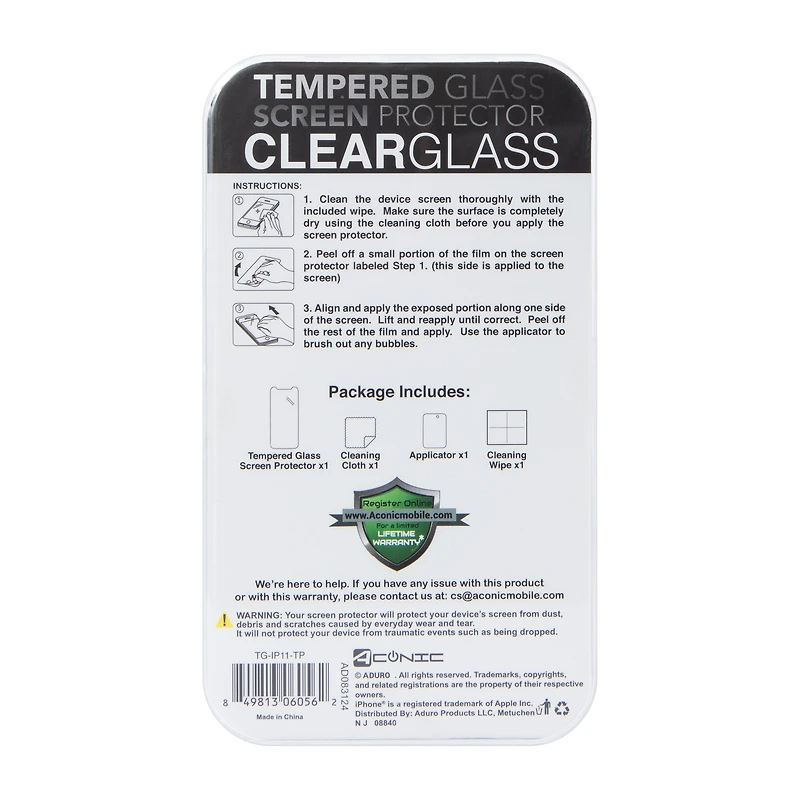 iPhone 12 Pro® Tempered Glass Screen Protector 2-Pack