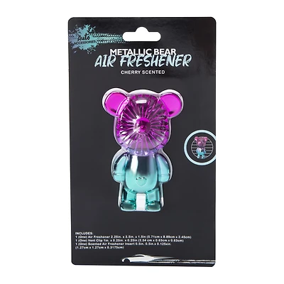 Metallic Bear Vent Clip Car Air Freshener