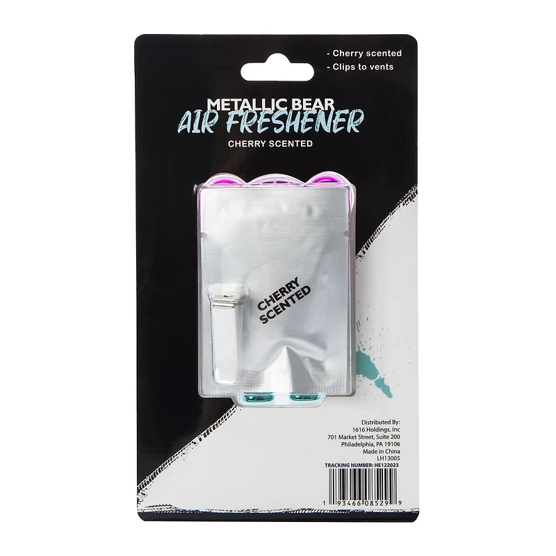 Metallic Bear Vent Clip Car Air Freshener