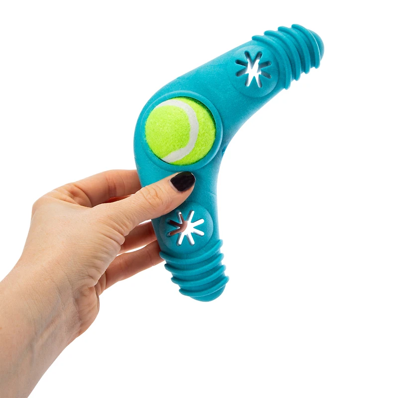 Rubber Boomerang Dog Toy 7.67in x 3.74in