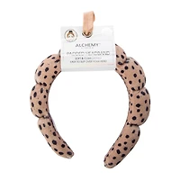 Polka Dot Padded Headband With Hair Tie