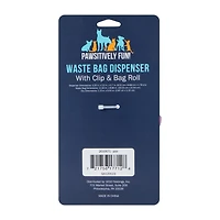 Pawsitively Fun! Pet Pink Waste Bag Dispenser With Clip & Bag Roll