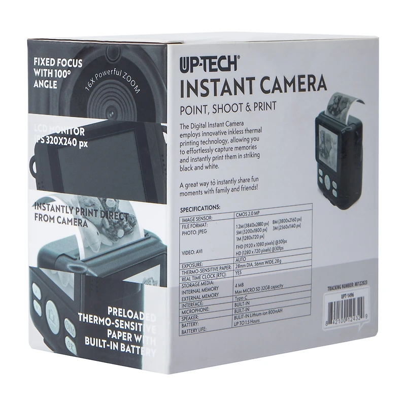 Up-Tech® Point, Shoot & Print Instant Camera