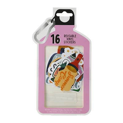 Reusable Vinyl Stickers 16-Count - Camping