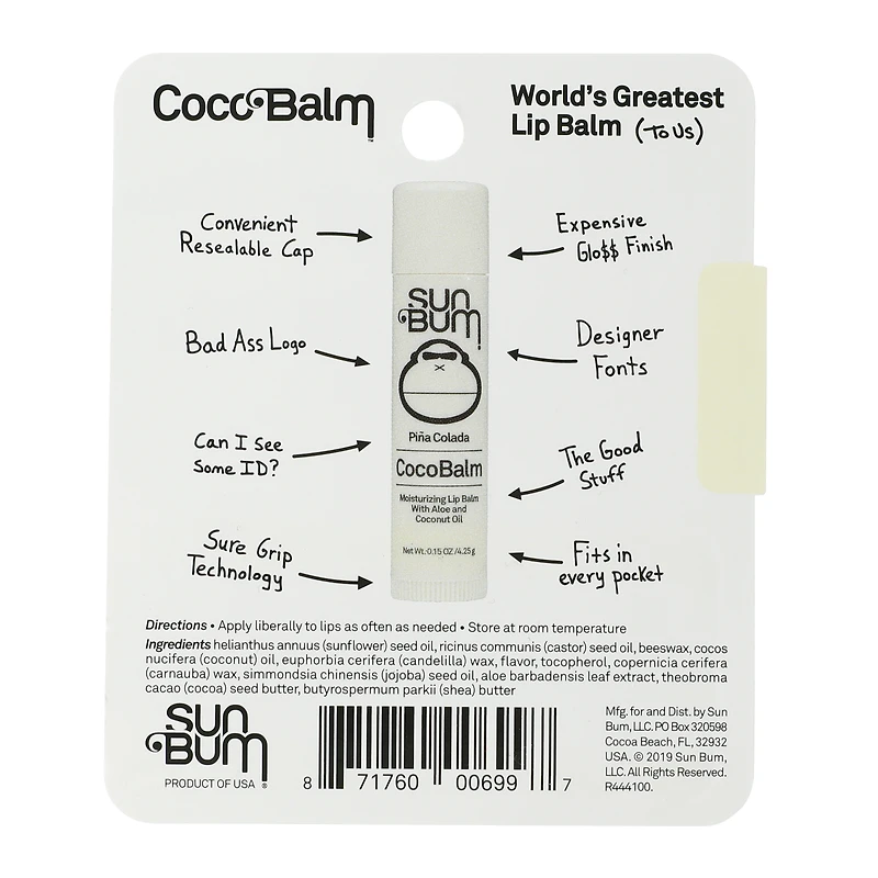 Sun Bum® Coco Balm™ Lip Balm - Pina Colada