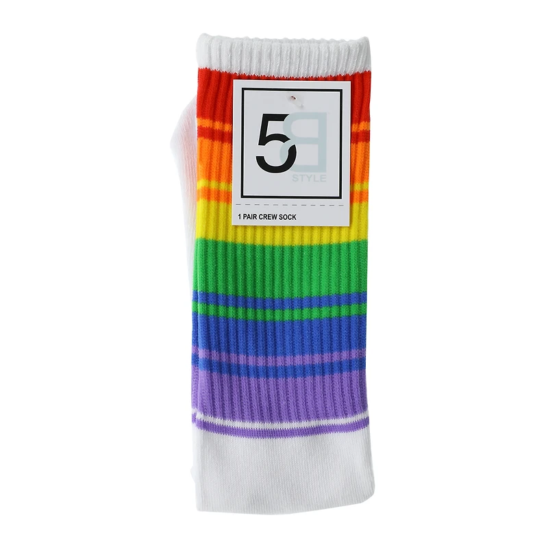 Mens Rainbow Pride Crew Socks