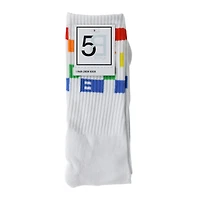 Mens Checkered Rainbow Pride Crew Socks