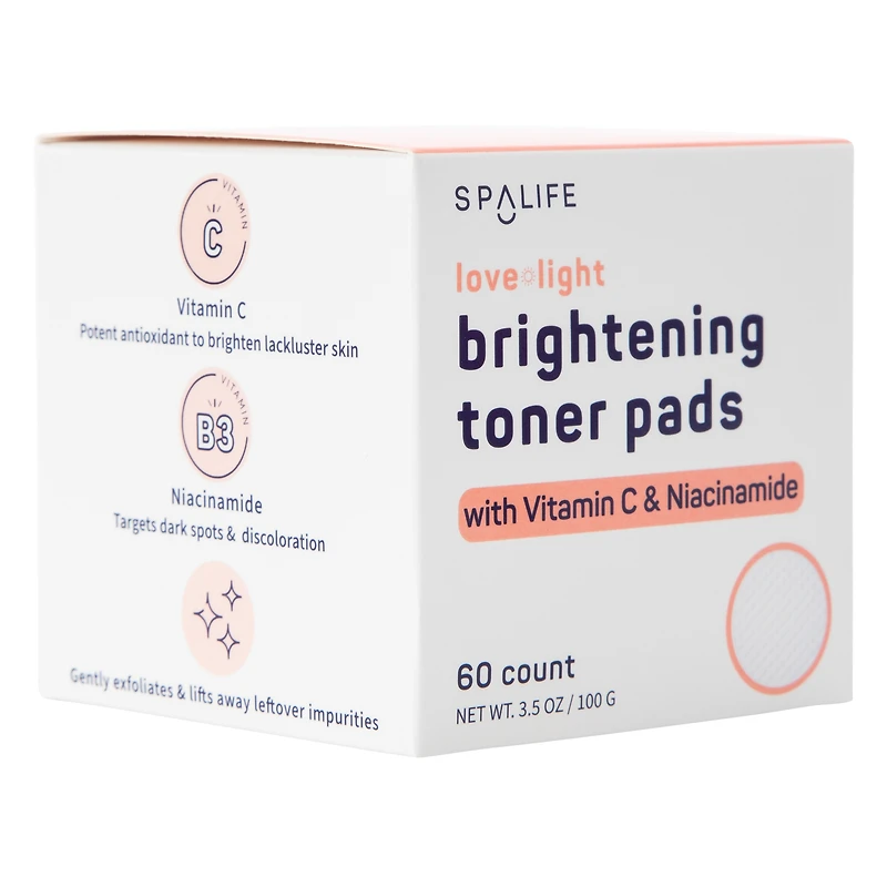 Spa Life Toner Pads 3.5oz, 60-Count