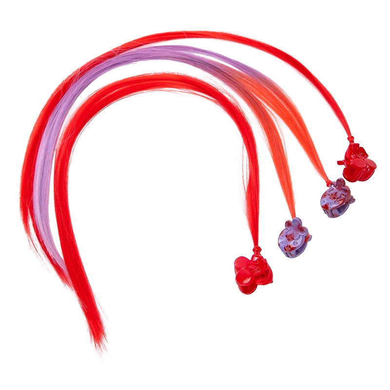 Mixed Claw Clips With Faux Hair 4-Count