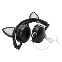 LED Cat Ear Wired Headphones With Mic