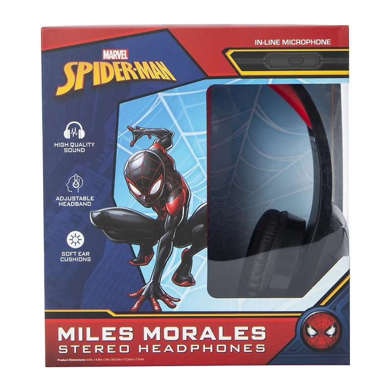 Marvel Spider-Man Miles Morales Stereo Headphones With Mic
